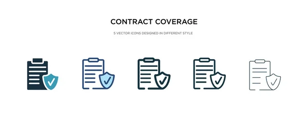 Contract dekking pictogram in verschillende stijl vector illustratie. t — Stockvector
