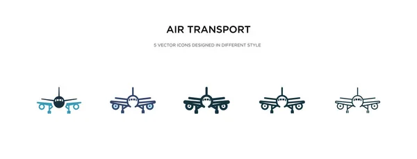 Icono de transporte aéreo en la ilustración de vectores de estilo diferente. dos c — Vector de stock