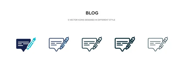 Ikona bloga w innym stylu wektor ilustracji. dwa kolorowe — Wektor stockowy