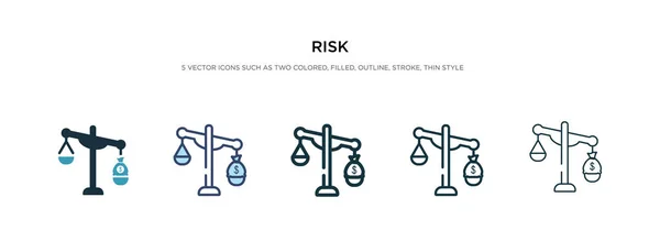 Risk icon in different style vector illustration. two colored an — Stock Vector