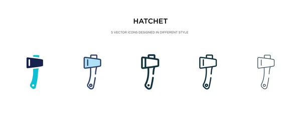 Ikon hatchet dalam ilustrasi vektor gaya yang berbeda. dua warna - Stok Vektor