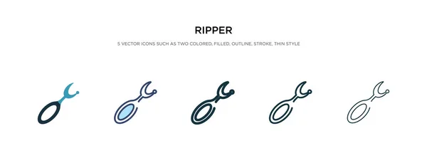Ripper icono en la ilustración de vectores de estilo diferente. dos colores — Vector de stock