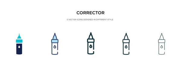 Korrektursymbol in verschiedenen Stilvektorgrafiken. zweifarbig — Stockvektor