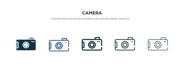 Camera icon in different style vector illustration. two colored — ストックベクタ