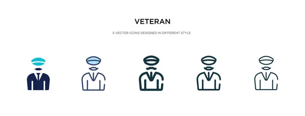 Veteranen-Symbol in verschiedenen Stil-Vektor-Illustration. zweifarbig — Stockvektor