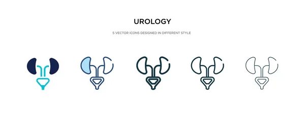 Icône d'urologie dans l'illustration vectorielle de style différent. deux couleurs — Image vectorielle