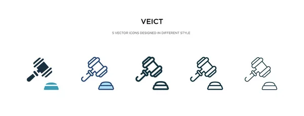 Icono veict en la ilustración de vectores de estilo diferente. dos colores a — Vector de stock