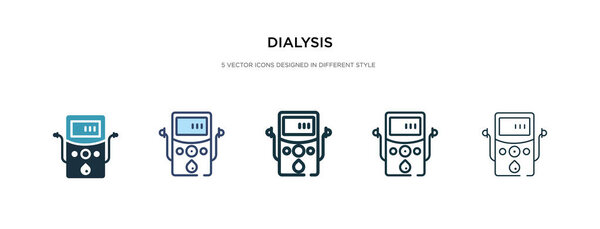 dialysis icon in different style vector illustration. two colore