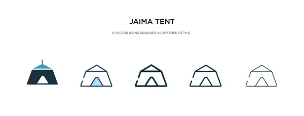 Jaima tent icon in different style vector illustration. two colo — Stock Vector