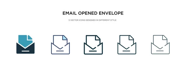 E-posta açık zarf simgesi farklı biçim vektör çizelgesi — Stok Vektör