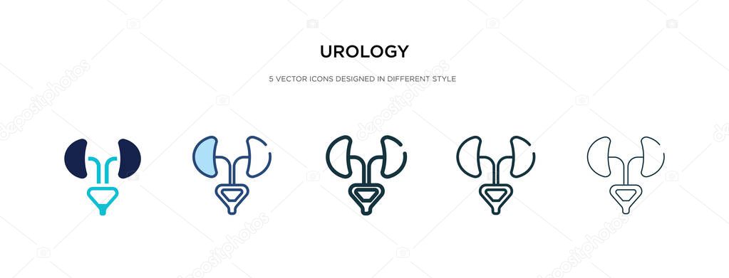 urology icon in different style vector illustration. two colored