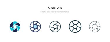 Farklı stil vektör illüstrasyonunda açıklık simgesi. iki renk