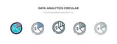 veri analizi dairesel grafik simgesi farklı biçim vektörü i