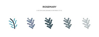 Farklı tarz vektör illüstrasyonunda biberiye simgesi. iki renk