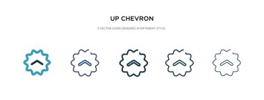 farklı stil vektör illüstrasyonunda simge üstte. iki colo