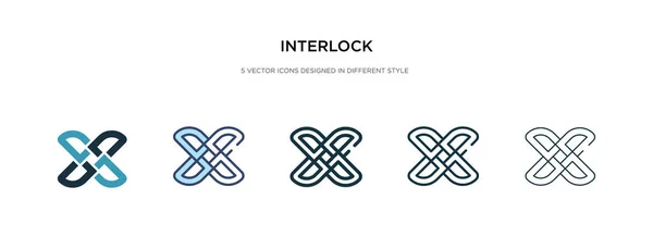 Icono de enclavamiento en la ilustración de vectores de estilo diferente. dos colores — Vector de stock