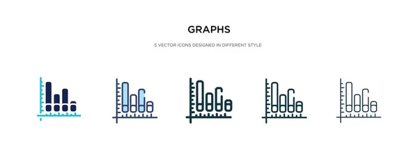 Gráfico icono en la ilustración de vectores de estilo diferente. dos colores — Vector de stock