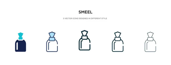 Smeel icono en la ilustración de vectores de estilo diferente. dos colores a — Vector de stock