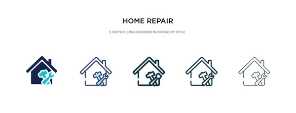 Home repair icon in different style vector illustration. two col — 스톡 벡터