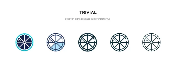Icono trivial en la ilustración de vectores de estilo diferente. dos colores — Vector de stock