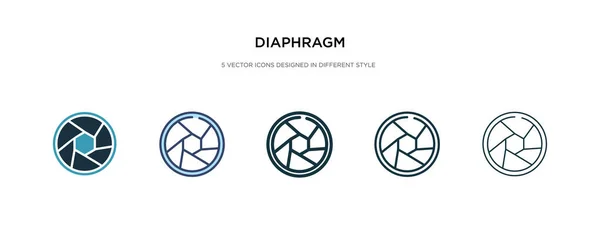 Diaphragm icon in different style vector illustration. two color — Stock Vector