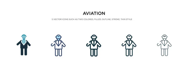 Farklı stil vektör illüstrasyonunda havacılık simgesi. iki renk — Stok Vektör