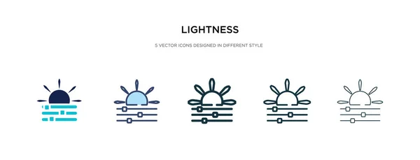 lightness icon in different style vector illustration. two color