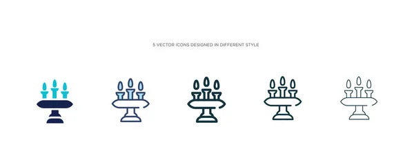 Icono en la ilustración de vectores de estilo diferente. dos de color y b — Vector de stock