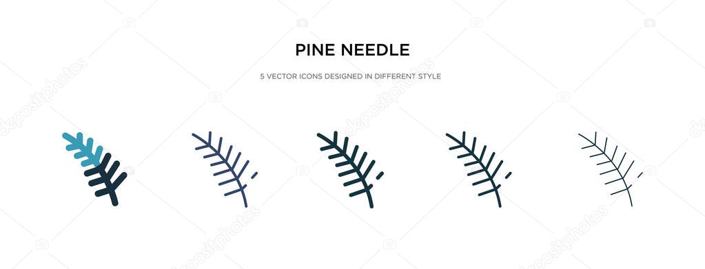 pine needle icon in different style vector illustration. two col