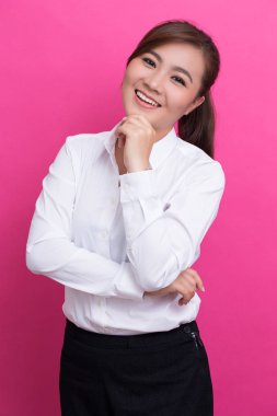 İzole arka planda güven kadın