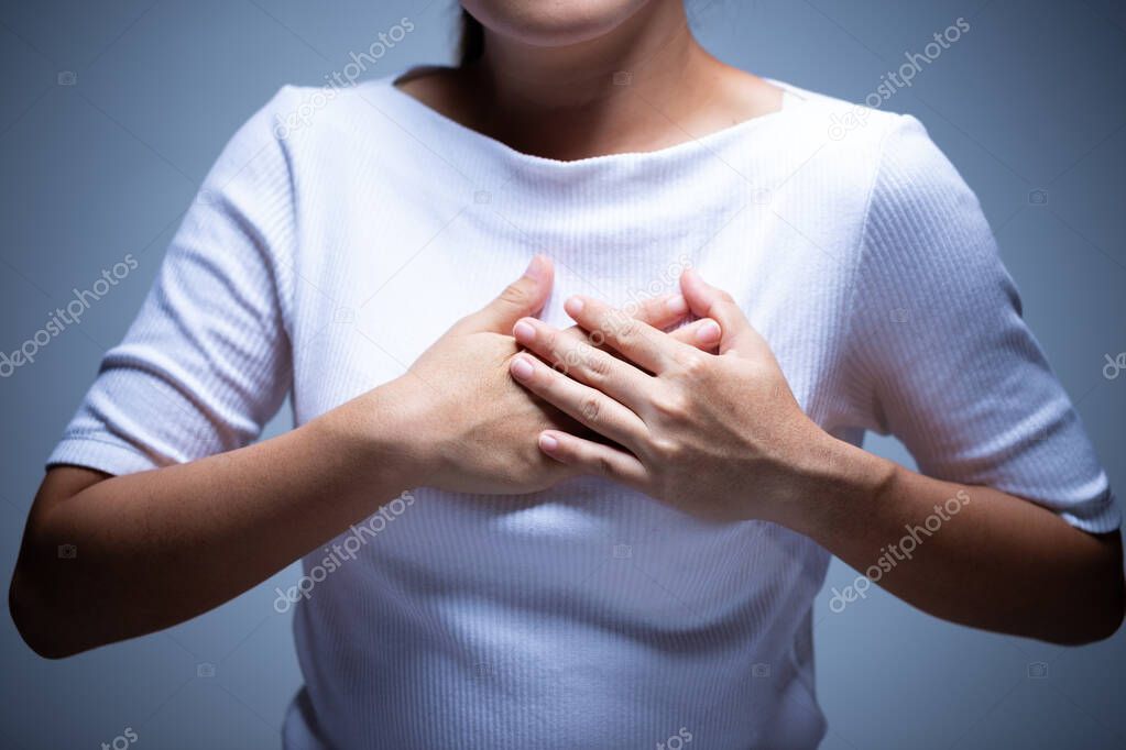 Woman has chest pain