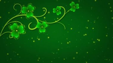 Yoncaları yeşil zemin üzerine ile mutlu St Patricks Günü