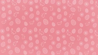 Yumurta ve tavşan ile Paskalya dönen arka plan deseni