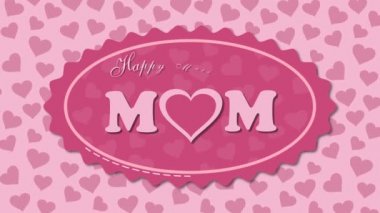 Pembe arka planda kalpleri olan anneler günün kutlu olsun.
