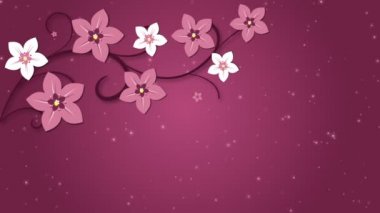 Koyu pembe arka plan üzerinde çiçeklerle Mutlu Anneler Günü