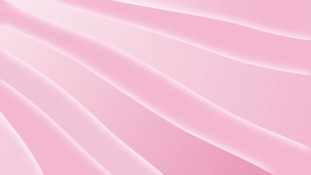 Světle růžové pozadí abstraktní s vlnami — Stock video