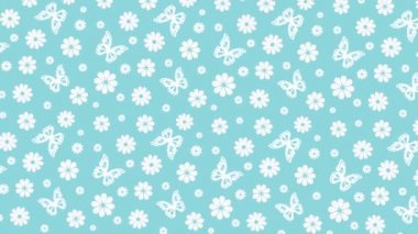 Çiçekler ve kelebeklerle dolu bir yaz.