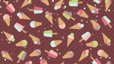 Dondurma hareketli arka plan deseni
