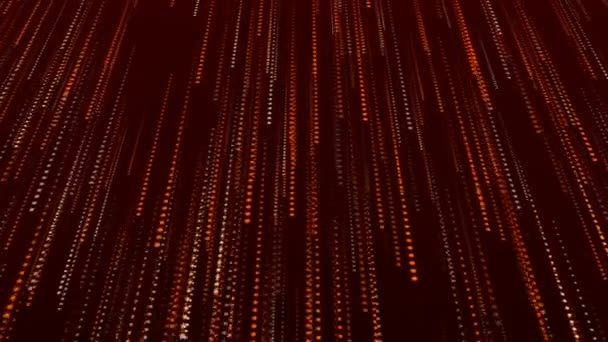 Abstrakter roter Hintergrund mit fallenden Teilchen — Stockvideo
