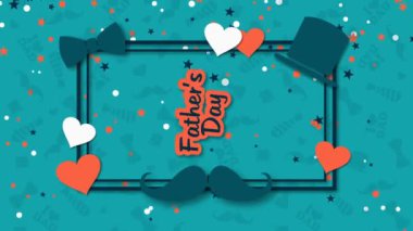 Babalar Günün kutlu olsun şapkalı, bıyıklı ve yürekli