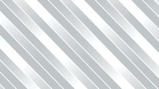 Sfondo grigio chiaro con linee luminose diagonali — Video Stock