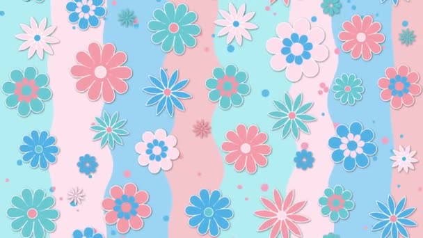 Fondo colorido de verano con flores — Vídeos de Stock