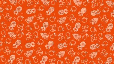 Meyve ile yaz turuncu arka plan