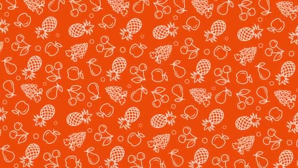 Summer orange background with fruit — Stock Video