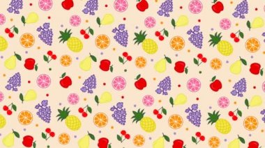 Meyve ile yaz renkli arka plan