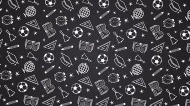 Okula Dönüş, kitap, küre, kalem, top, saat ile arka plan