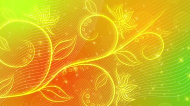 Yaz renkli arka plan 4K, çiçek desenli düz animasyon, hareket grafikleri