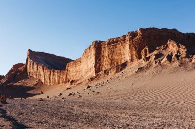 Gün batımında, Şili Atacama Çölü'nde Moon Valley