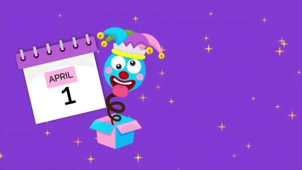 April Fool Day Animated Background — Stock Video