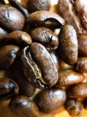 kahve çekirdekleri makro fotoğraf